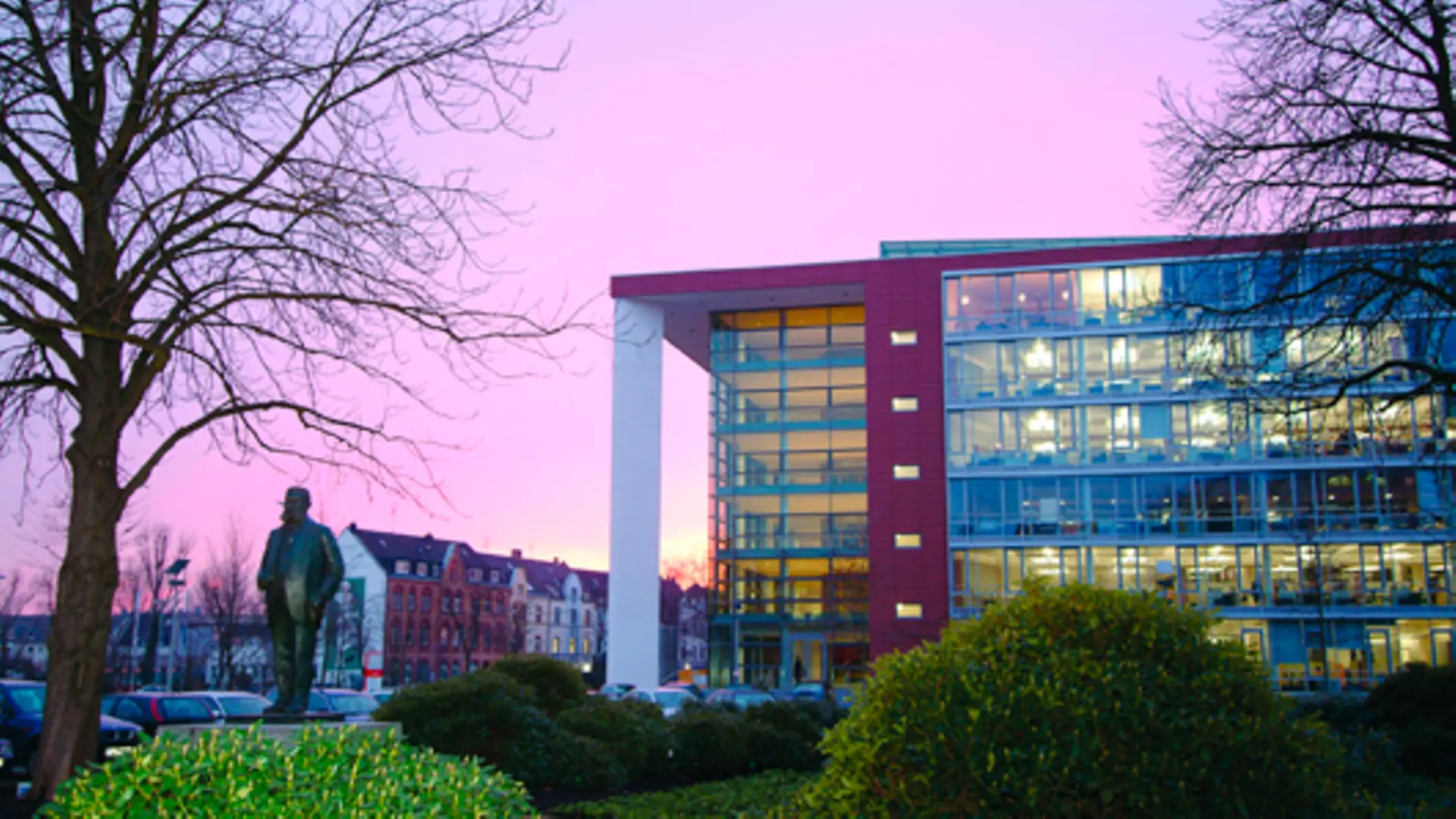 Fritz Henkel square at Henkel’s headquarters in Duesseldorf